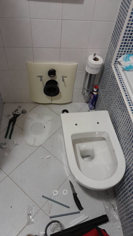 instalace WC mísy, Geberitu